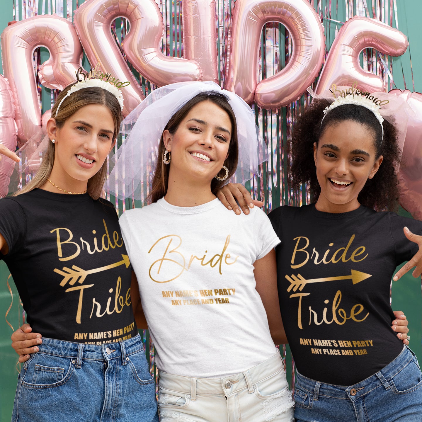 Personalised Metallic Bride Tribe